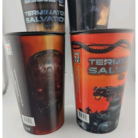Terminator Salvation 7-Eleven 7-11 2009 Movie Slurpee Lenticular Cup Set 4/22oz - Picture 3 of 15